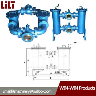 Heavy Machinery Large Flow Duplex Filter/Hydraulic Oil Return Line Filter with By-pass Valve and Clogging Indicator